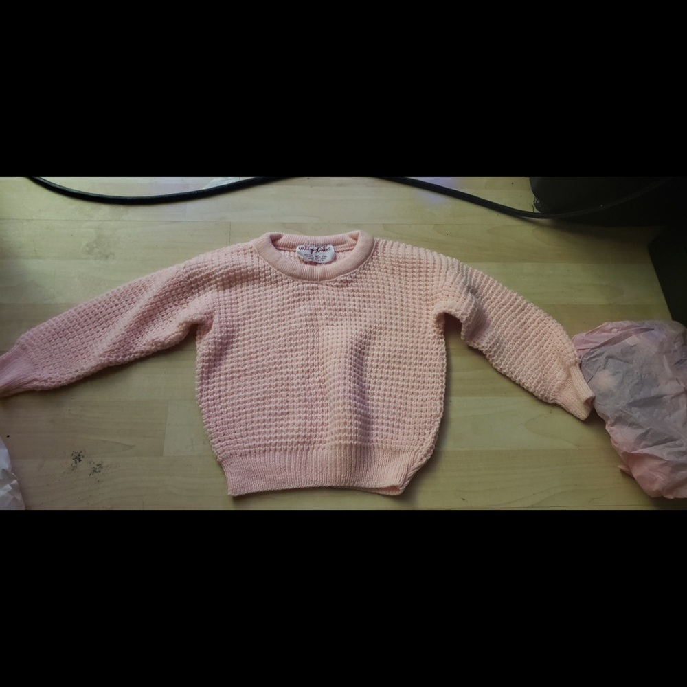 Girls 2t pink handmade sweater